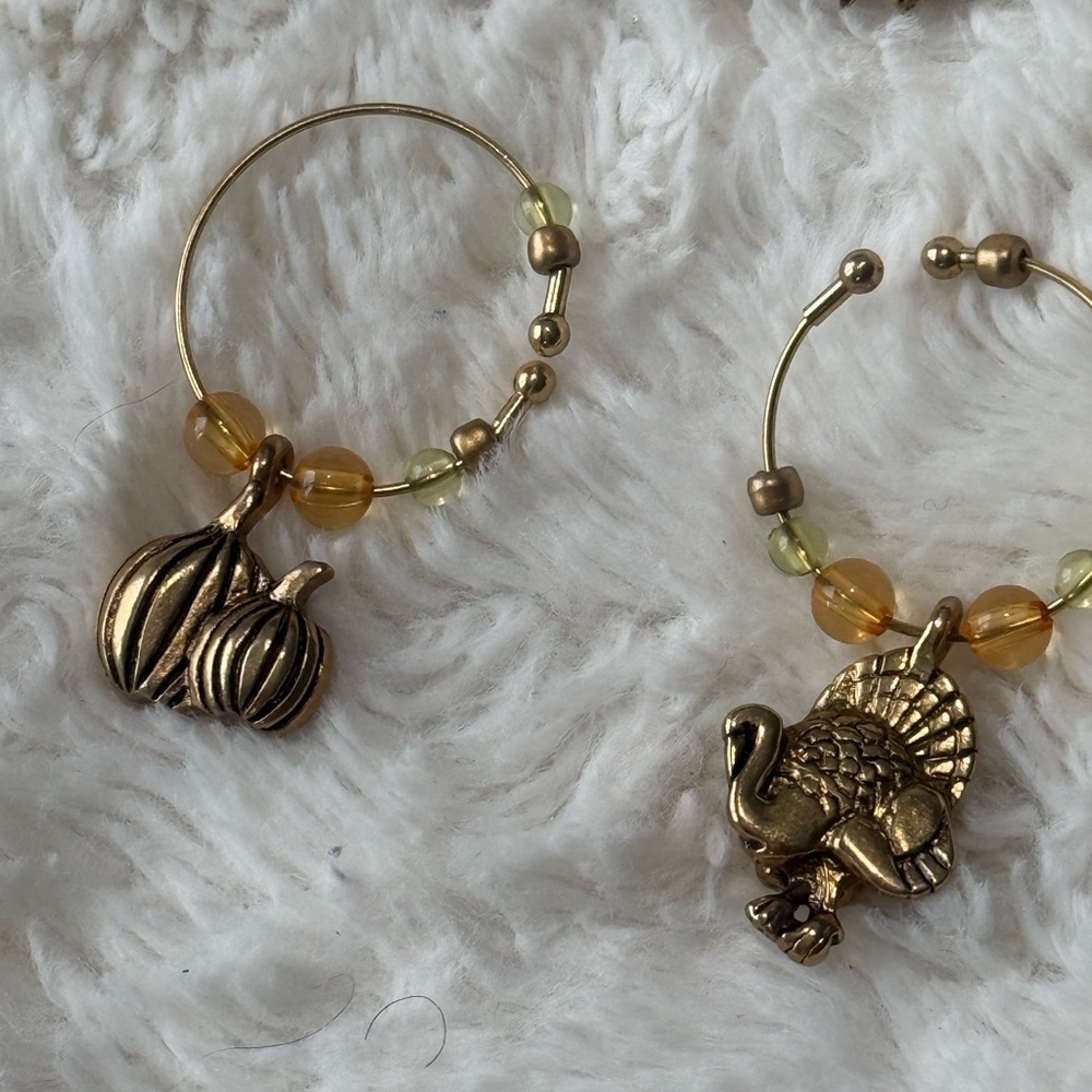 Set Of 6 Wine Glass Charms Charms. Ideal for Parties, Gifts, - Picture 6 of 7